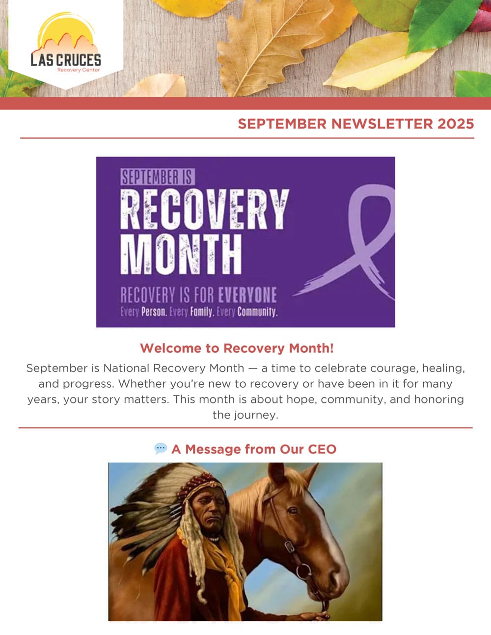 Las Cruces Recovery Center - September 2025 Alumni Newsletter